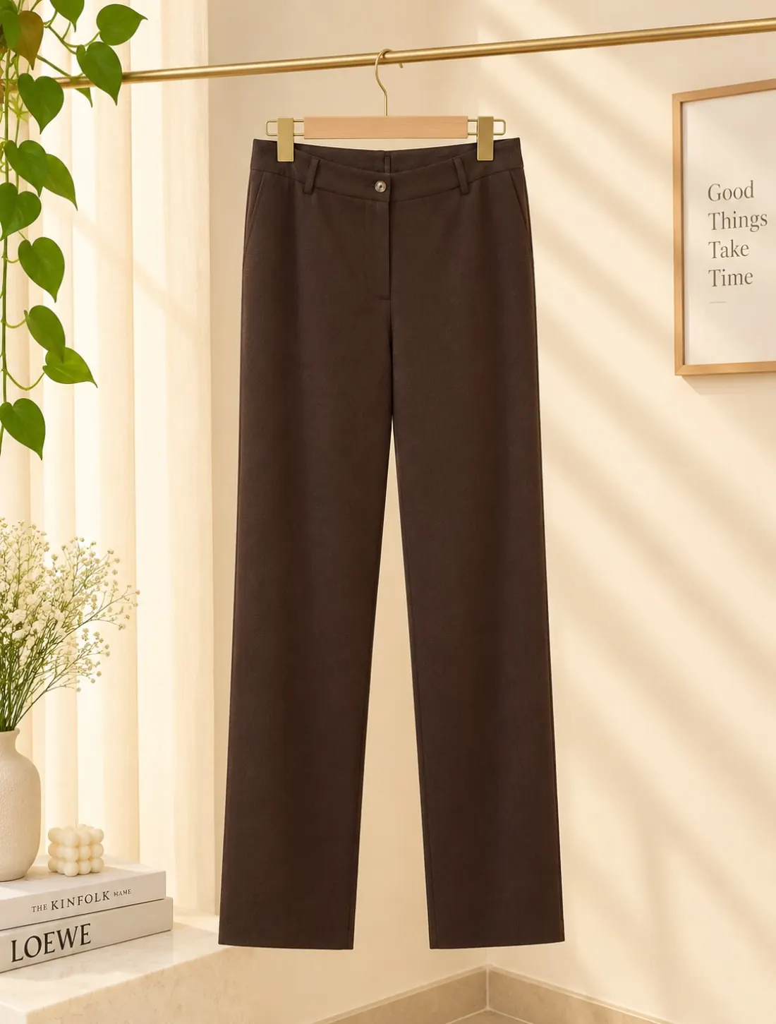 Tailored brown trousers — ReCloset drop